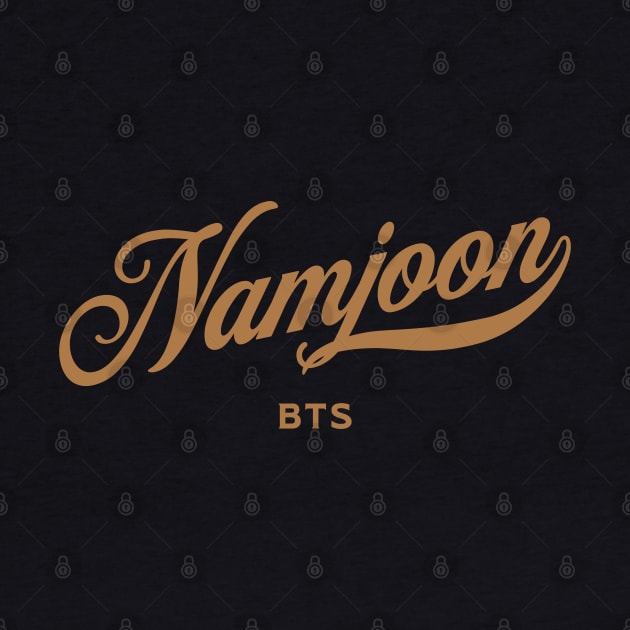 BTS Kim Namjoon RM baseball typography by Oricca